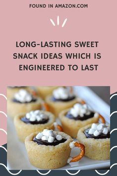 some kind of dessert with marshmallows on top and the words long - tasting sweet snack ideas which is engineering to last