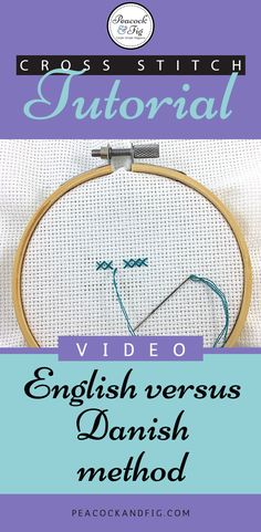 cross stitch pattern with the words video english versus danish method