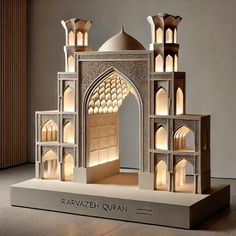 This illuminated miniature represents the iconic “Darvaze Quran” (Quran Gate), a symbol of Persian architectural brilliance. Featuring detailed arches, domes, and intricate carvings, it highlights the elegance and cultural significance of this historic structure. A perfect homage to Persian heritage and artistry. Traditional Indian Houses, Indian Houses, Mosque Design, Architectural Model, Beautiful Mosques, Canopy Design, Home Design Plan