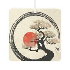 Bonsai Tattoo, Japanese Circle, Tato Geisha, Tree On Canvas, Bonsai Tree Tattoos, Enso Circle, Paint Landscape, Yin Yang Art, Kunst Tattoos