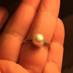 Handmade Pearl Ring/Pearl Promise Ring/Solitare Pearl Unique Handmade Pearl Promise Ring, White Pearl Birthstone Ring, Adjustable Round Pearl Ring For Gift, Adjustable Round Band Pearl Ring For Gift, Adjustable Pearl Ring For Gift, Handmade White Pearl Promise Ring, Adjustable Pearl Birthstone Ring, Handmade Pearl Ring For Anniversary, Adjustable Pearl Birthstone Ring As Gift