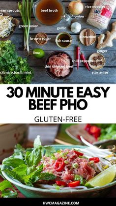 the ultimate guide to making 30 minute easy beef pho recipe with ingredients and instructions