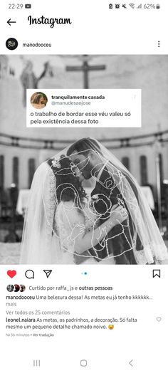 the instagram page on instagram com shows an image of a bride and groom