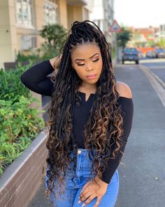 Black Hair Hairstyles, Box Braids Pictures, Braids Styling, Shaved Side, Black Curls, Hairstyles Pictures, Braiding Styles, Goddess Braids Hairstyles, Box Braids Hairstyles For Black Women