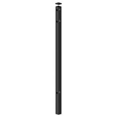 a black metal pole on a white background