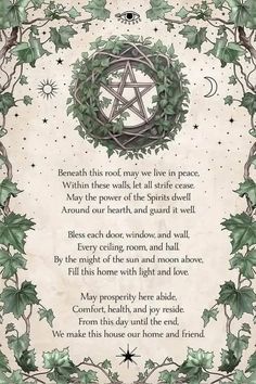 Witchy Wedding Spells, Crossroad Dirt Witchcraft, Happy Home Spell, Witchy House Tips, Wicca Blessings, Bedroom Witchcraft, Witchcraft House, Affirmation Spells, New Home Spell