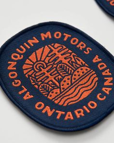 Landscape Patch – Algonquin Motors Vi Design, Vintage Patches, Badge Logo, Sticker Patches, Professional Logo Design, Badge Design, Patch Design, Logo Design Inspiration, Campfire