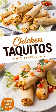 Super Easy Recipe - Chicken Taquitos Easy Chicken Taquitos, Homemade Chicken Taquitos, Chicken Taco Meat, Chicken Cream Cheese, Green Chilis, Chicken Taco Seasoning, Easy To Make Appetizers, Chicken Taquitos, Mexican Dessert Recipes