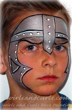 Puppy Face Paint, Bodysuit Tattoos, Face Painting For Boys, Knight Party, Medieval Party, Face Paintings, Paint Inspiration