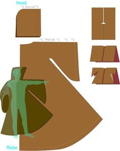 the paper model is showing how to make an origami skirt with green fabric