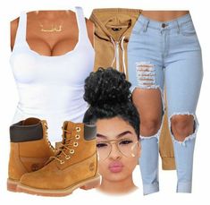 Timberland Outfits, Looks Country, Traje Casual, Swag Outfits For Girls, Cute Comfy Outfits, Teenager Outfits, Cute Swag Outfits, Bold And Beautiful, Baddie Outfits Casual