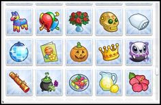 an image of many different items in the game, including pumpkins and other things