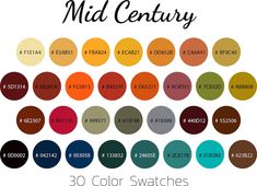 the color scheme for mid century