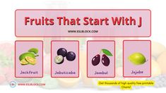 the fruits that start with j