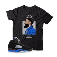 T-shirt match Jordan 5 Racer Blue Jordan 4 Infrared, Jordan Yeezy, Matching Jordans, Jordan 5, Blue Outfit, Cool Tees, Blue Shirt, Jordan, Sneakers