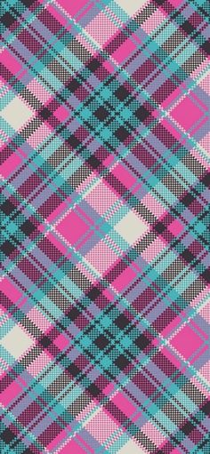 a pink and blue plaid pattern