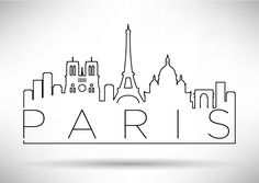 the word paris is written in black and white