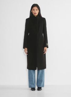 THE COCOON LONG COAT | Aritzia Cocoon Coat Aritzia, Aritzia Coat, Wind Protection, Cocoon Coat, Belted Coat, Everyday Luxuries, Cashmere Coat, Soft Wool, Funnel Neck