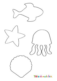 an image of sea animals coloring pages