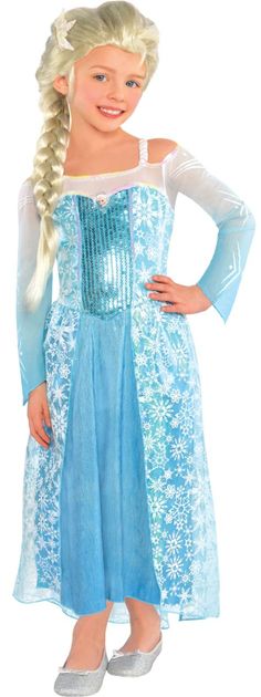 Girls Elsa Costume - Frozen - Party City Elsa Frozen Costume, 1 Piece Dress, Hallowen Costume, Elsa Dress, Fancy Gowns, Halloween Costume Shop