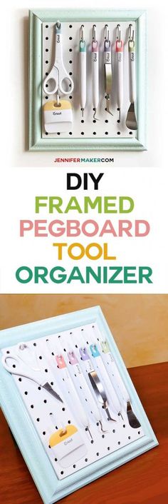 the diy framed pegboard tool organizer is organized