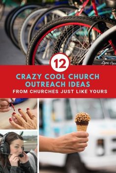 the cover of 12 crazy cool church outreach ideas from churches just like yours