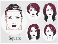 Square Face Shape Hairstyles For Women, Wide Face Hairstyles For Women, Squared Face Haircuts, Hairstyle For Wide Face, Wide Jaw Haircut Women, Bangs For Wide Face, Jawline Haircut Women, Wide Face Haircut, Haircut For Wide Face