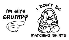 an image of a cartoon character saying i'm with grumpp