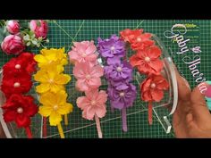 Diadema de flores coquetas - YouTube Bead Hair Accessories, Satin Ribbon Flowers, Diy Sewing Pattern, Flower Clip, Diy Hair Accessories, Ribbon Flowers, Diy Hairstyles, Diy Sewing, Hair Bows