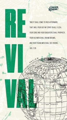 a poster with an image of the earth and words that say, re vive