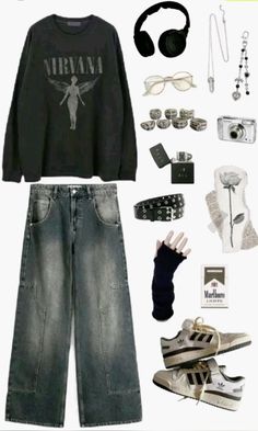 Urban Punk Fashion, Y2k And Grunge Outfits, Grunge Outfits For Men, Grunge Rockstar Outfits, Grunge Style Men, Emo Aesthetic Outfit, Alternative Aesthetic Outfits, 80s Grunge