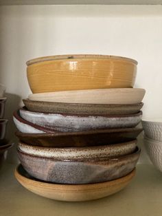 several bowls stacked on top of each other