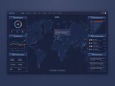 the dashboard screen shows data from all over the world