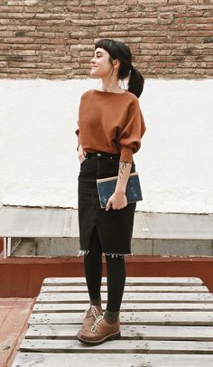 Rok Midi, Neue Outfits, Mode Casual, Trik Fotografi, Looks Style, Mode Inspiration, Work Fashion, Look Fashion, Autumn Winter Fashion