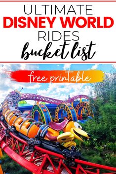 the ultimate disney world rides bucket list for free printable