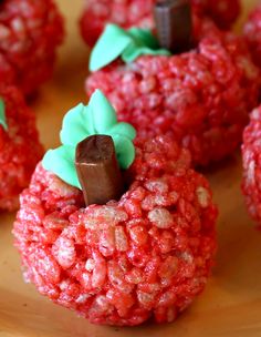 some kind of fruit on a plate with chocolate and sprinkles in it