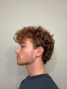 Fancy & Aesthetic Medium Curly Hairstyles for Men | The Best Medium Curly Hairstyles for Men (Top 30 Looks) Soft Mullets Guys, Types Of Male Haircuts, Ginger Hair Styles Men, Guy Mullet Curly, Short Guy Haircuts Curly, Short Curly Male Haircut, Mens Permed Hairstyles, Short Mens Curly Hair, Mullet Like Haircut Men