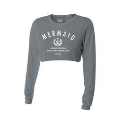 Mermaid Performance Crop Tops - Graphite