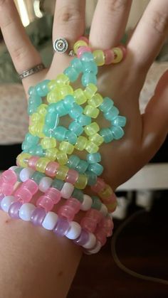 Kandi Cuffs Tutorial Music Festival, Beaded Bracelets, Cuff, Color