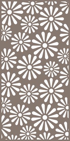 a pattern with white flowers on a brown background