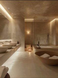 Spa Bathroom Inspiration, Bathroom Zen Style, Bathtub Lighting, Modern Spa Bathroom, Home Spa Bathroom, Luxury Spa Bathroom, Spa Style Bathroom, Home Spa Room, Relaxation Space