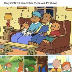 the cartoon shows people sitting on a couch and watching tv