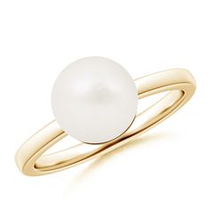 Set on 14k gold band is a Freshwater pearl glowing magnificently. The glossy round pearl resembles the full moon and captivates the senses with its sheer elegance. It's a classic pearl ring that accessorizes well with every outfit. Wedding Guest Book Table, Cultured Pearl Ring, Pearl Rings, Classic Ring, Wedding Guest Book, Pearl Ring, Cultured Pearls, Gold Band, Solitaire Ring