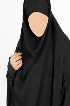 Essentials Full Length Jilbab (Black) Modest Fitted Black Abaya, Stretch Long Sleeve Khimar, Fitted Modest Solid Hijab, Solid Stretch Khimar, Black Sapphire, Islamic Fashion, Niqab, Fabric Texture, Crepe Fabric