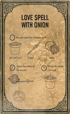 Effective home-made spells with onions | Ritual Magic Spells Love Me Spell, Voodoo Spells Witchcraft, Think Of Me Spell, Hair Spell, White Magic Love Spells, Witchcraft Spells For Beginners, Revenge Spells, Money Spells That Work