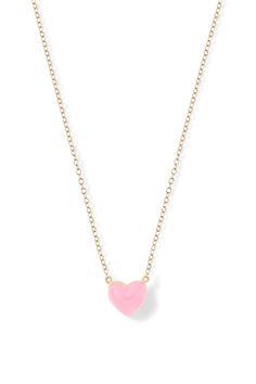 td {border: 1px solid #ccc;}br {mso-data-placement:same-cell;} Show your love with this 14K Yellow Gold Heart Necklace. It comes on an Alison Lou 14K Yellow Gold 16" Chain with an extension to 18". Customize it by choosing your enamel color from our selection below. We love it worn as a set with our Heart Bracelet. Please allow 15 business days for production. 14K Yellow Gold, Made in New York City Trendy Pink Enamel Jewelry, Glossy Enamel Jewelry Gift, Pink Enamel Necklace For Valentine's Day, Pink Enamel Dainty Jewelry, Pink Enamel Heart Pendant Jewelry, Pink And Gold Necklace, Yellow Gold Heart Necklace, Alison Lou, Razzle Dazzle