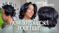 90's Style Roller Set On Natural Hair | Detailed Step By Step Tutorial Using Tension Rollers