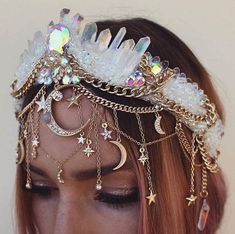 Rustic Wedding Decorations, Fest Outfits, Mermaid Crown, Diy Jewelry Inspiration, Head Piece, Diy Schmuck, Diy Wedding Decorations