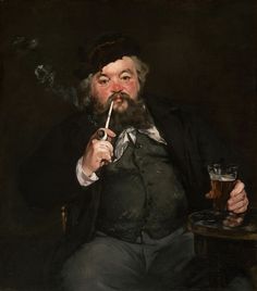 Édouard Manet - Le Bon Bock [1873] | Flickr - Photo Sharing! Edouard Manet Paintings, Glass Of Beer, Google Art Project, Istoria Artei, Edouard Manet, Philadelphia Museums, Camille Pissarro, Diego Rivera, Philadelphia Museum Of Art