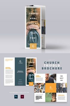 the church brochure is open and ready to be used as a marketing tool